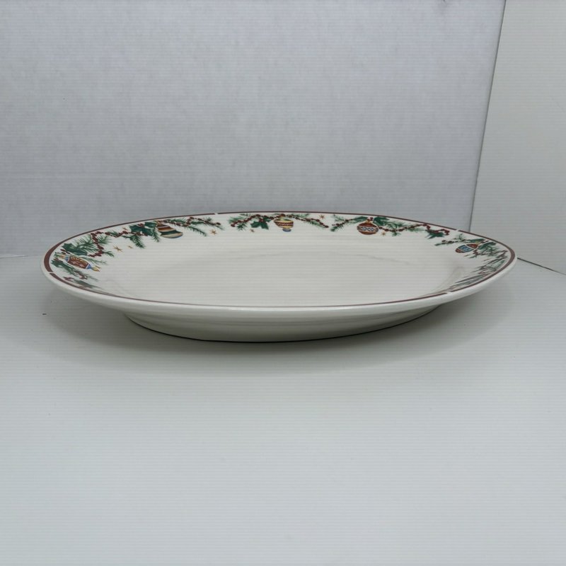 Farberware Holiday Treats 14” Oval Platter 2125 Christmas Ornaments NIB 2007