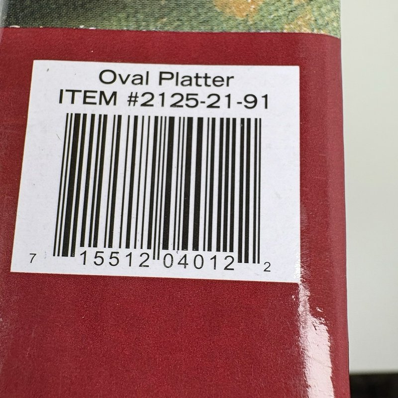 Farberware Holiday Treats 14” Oval Platter 2125 Christmas Ornaments NIB 2007