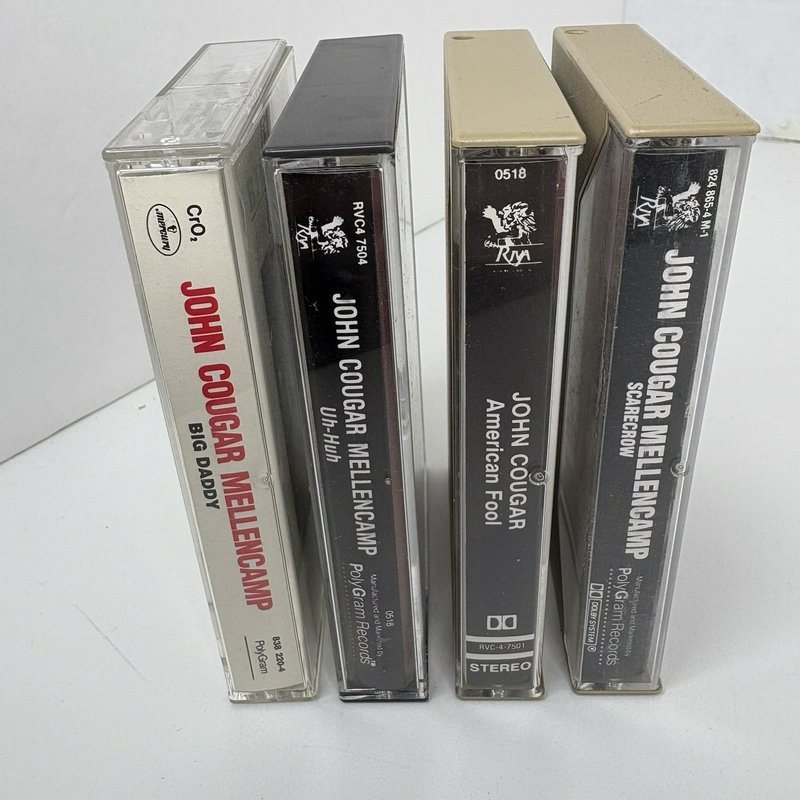 John Cougar Mellencamp Cassette Lot Big Daddy/Scarecrow/Uh-Huh/American Fool