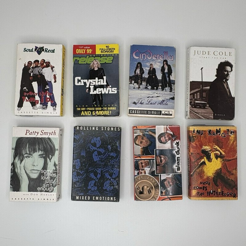 Lot 25 Cassette Singles Queen/Stones/K-Ci & JoJo/Braxton/Rappin 4-Tay & More