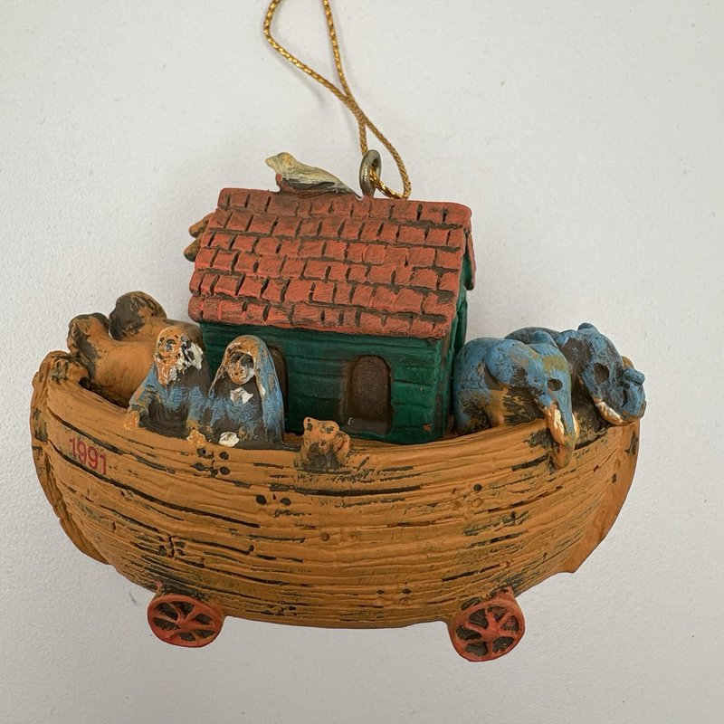 American Greetings Noah’s Ark Ornament 1991 Third in Series w/ Box Vintage