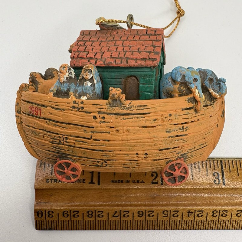 American Greetings Noah’s Ark Ornament 1991 Third in Series w/ Box Vintage