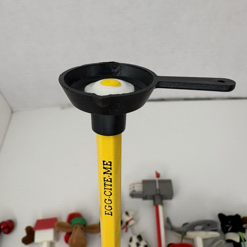 Vintage Taiwan D56 Pencil Lot 30 Novelty Toppers Animals Holidays Mailbox More