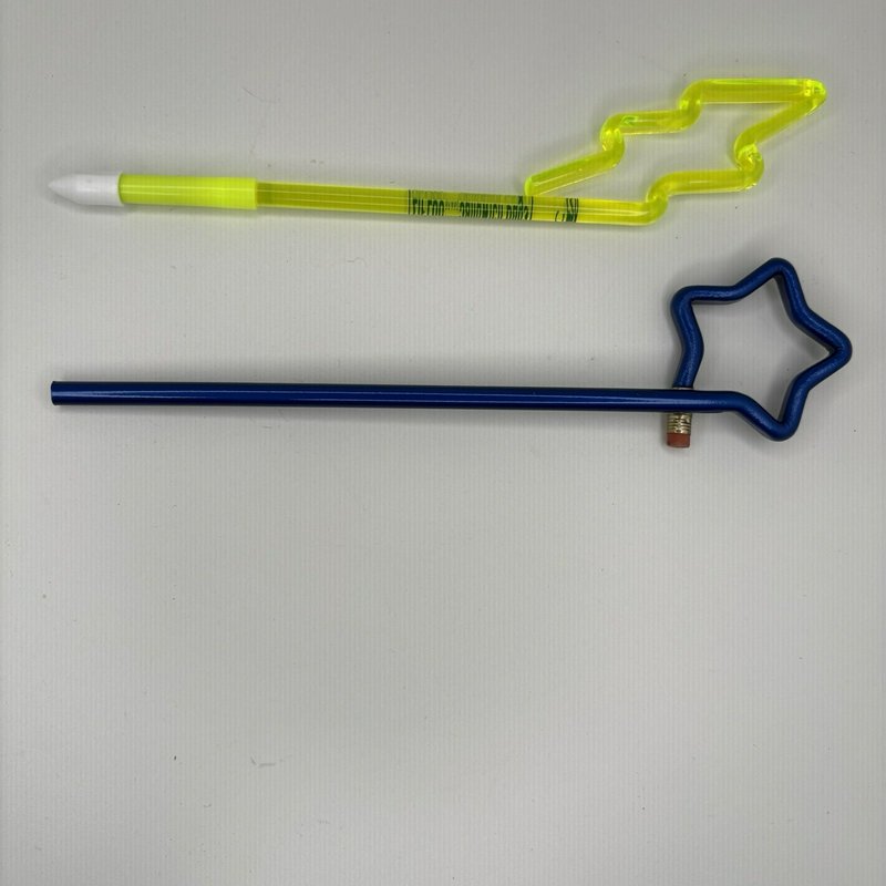 Ziploc Lightning Pen & Star Pencil Set Vintage Promo Advertising Collectible