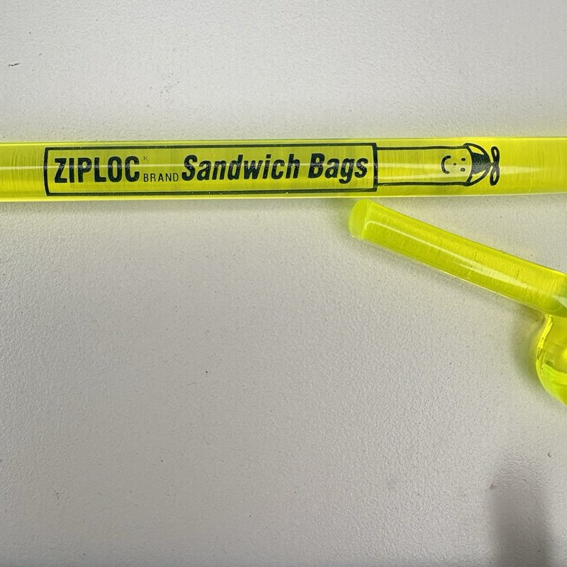 Ziploc Lightning Pen & Star Pencil Set Vintage Promo Advertising Collectible