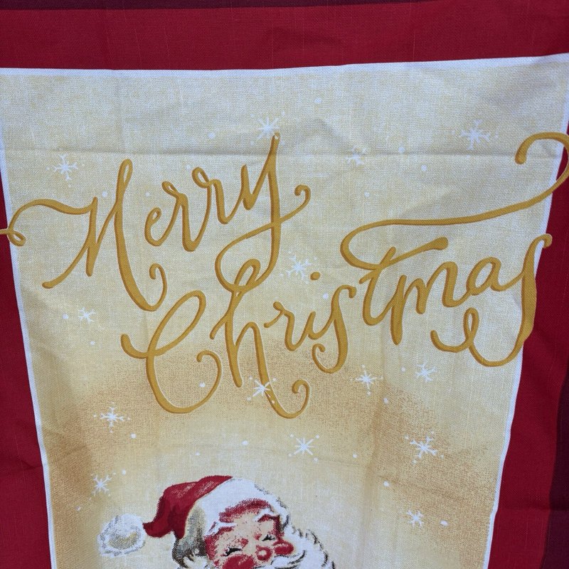 Williams-Sonoma Merry Christmas Santa Tea Towel 100% Cotton 30x21 Vintage Style