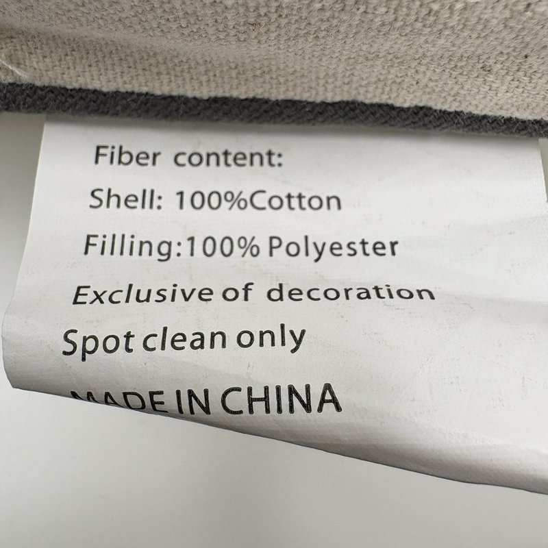 "May Love Be the Heart of This Home" Pillow 17” Gray Embroidered Cotton Decor