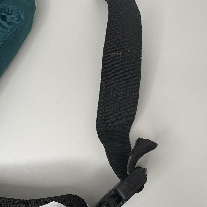 Vintage JanSport USA Teal Black Lumbar Fanny Pack Waist Bag JS Zippers 90s