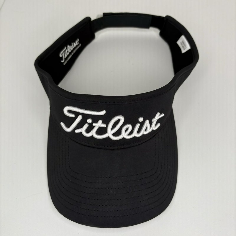 Titleist Pro V1 FJ Golf Visor Black Adjustable Tour Performance Hat