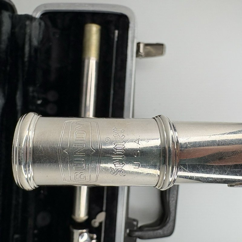 Bundy Student Flute Closed Hole Vintage Silver Tone w/ Original Hard Case