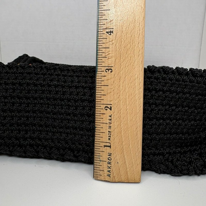 The Sak Crochet Shoulder Bag Multicolor Striped Lined Zip Top Boho Tote