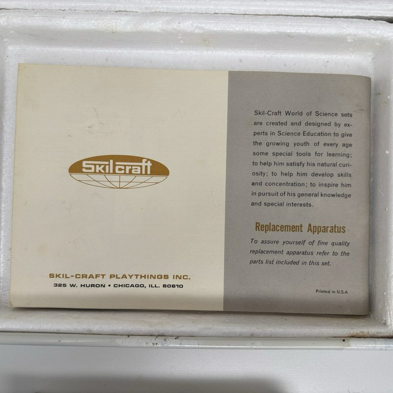 Complete 1960s Skil-Craft Geology Lab Metal Case Set Minerals Fossils & Balance