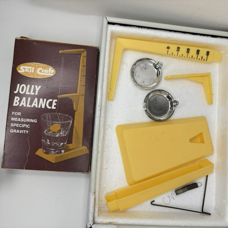 Complete 1960s Skil-Craft Geology Lab Metal Case Set Minerals Fossils & Balance