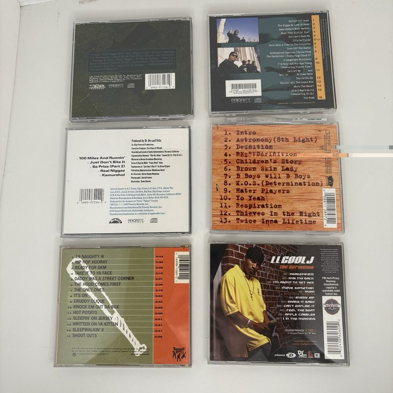 Hip Hop CD Lot 11 N.W.A / Ice Cube / Black Star / LL Cool J / Naughty by Nature