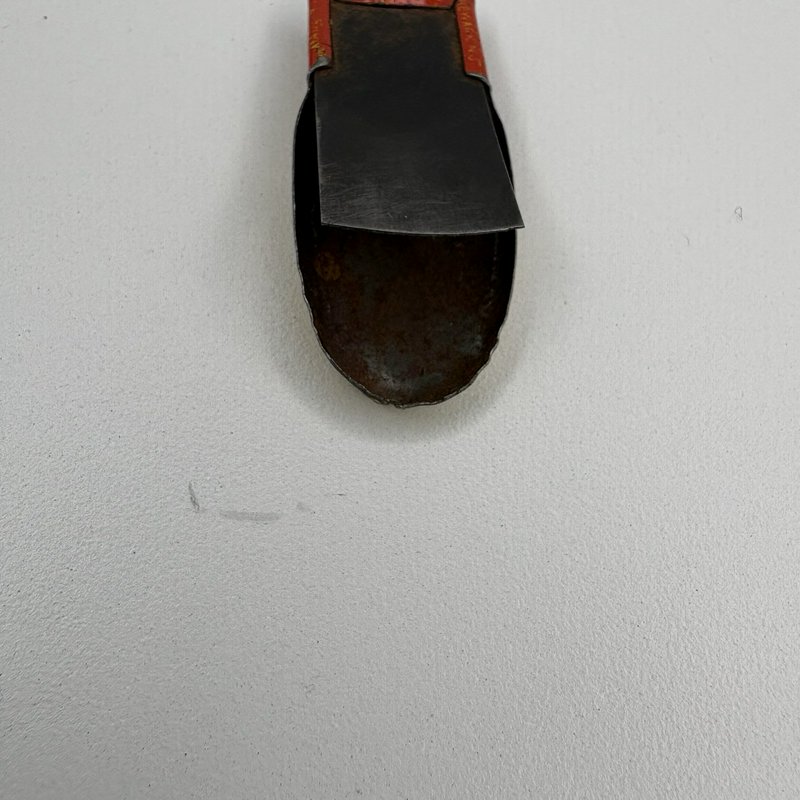 Vintage Poll-Parrot Shoes Plastic Bank w Tin Clicker Noisemaker Advertising