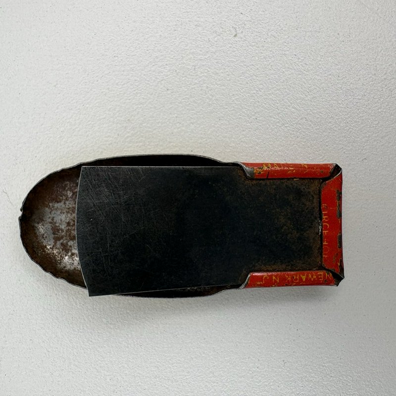 Vintage Poll-Parrot Shoes Plastic Bank w Tin Clicker Noisemaker Advertising