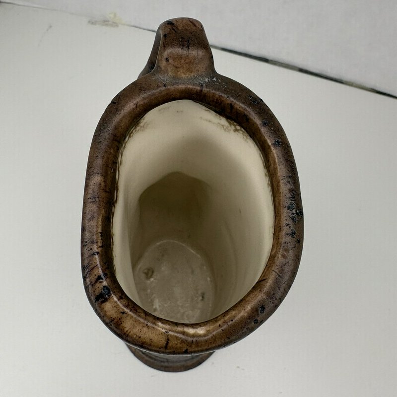 Vintage 1968 Signed Handmade Ceramic Golf Bag Vase Pencil Holder Brown