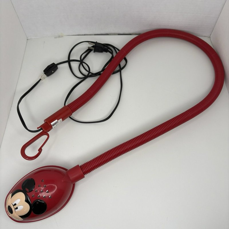 Disney Mickey Mouse Clip Desk Bunk Bed Lamp Gooseneck Light Flexible Arm Tested