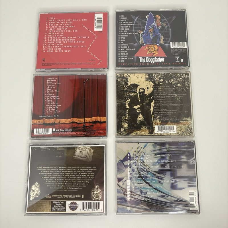 Hip Hop CD Lot of 11 Eminem /  Snoop Dogg /  Cypress Hill / Puff Daddy / Nelly