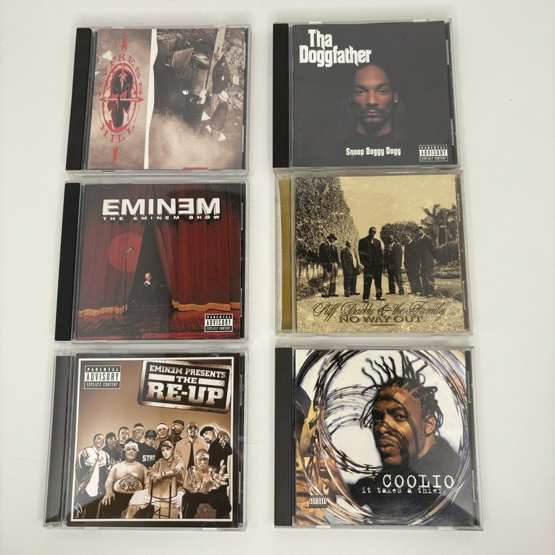 Hip Hop CD Lot of 11 Eminem /  Snoop Dogg /  Cypress Hill / Puff Daddy / Nelly