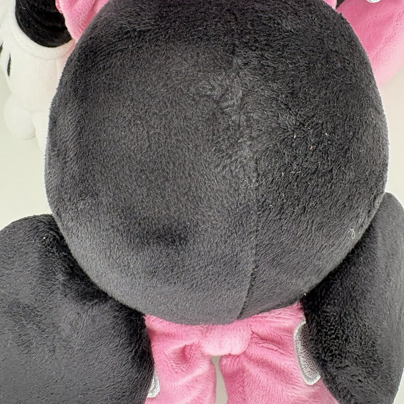 Disney Minnie Mouse Plush Pink Polka Dot Dress Bow 18” Stuffed Toy NWT