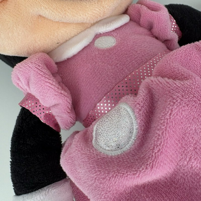 Disney Minnie Mouse Plush Pink Polka Dot Dress Bow 18” Stuffed Toy NWT