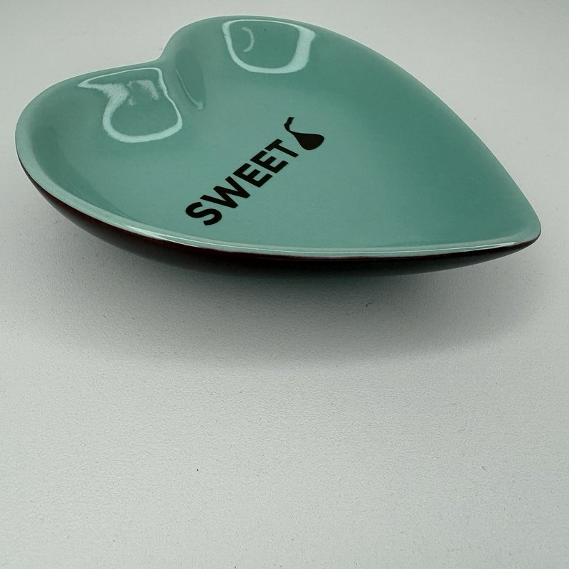 Hershey’s Kisses Sweet Heart Trinket Dish Fitz & Floyd Teal Ceramic