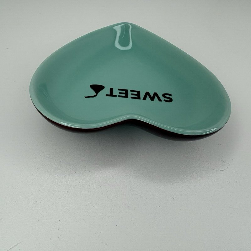 Hershey’s Kisses Sweet Heart Trinket Dish Fitz & Floyd Teal Ceramic