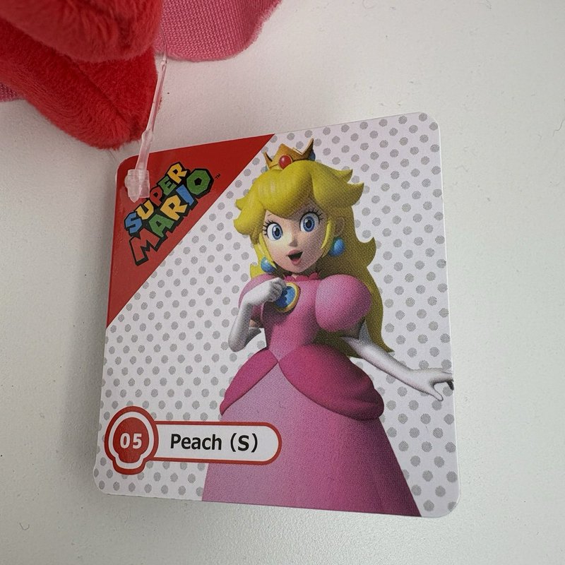 Princess Peach Plush Doll Super Mario Bros Nintendo w/ Hang Tag Pink Dress