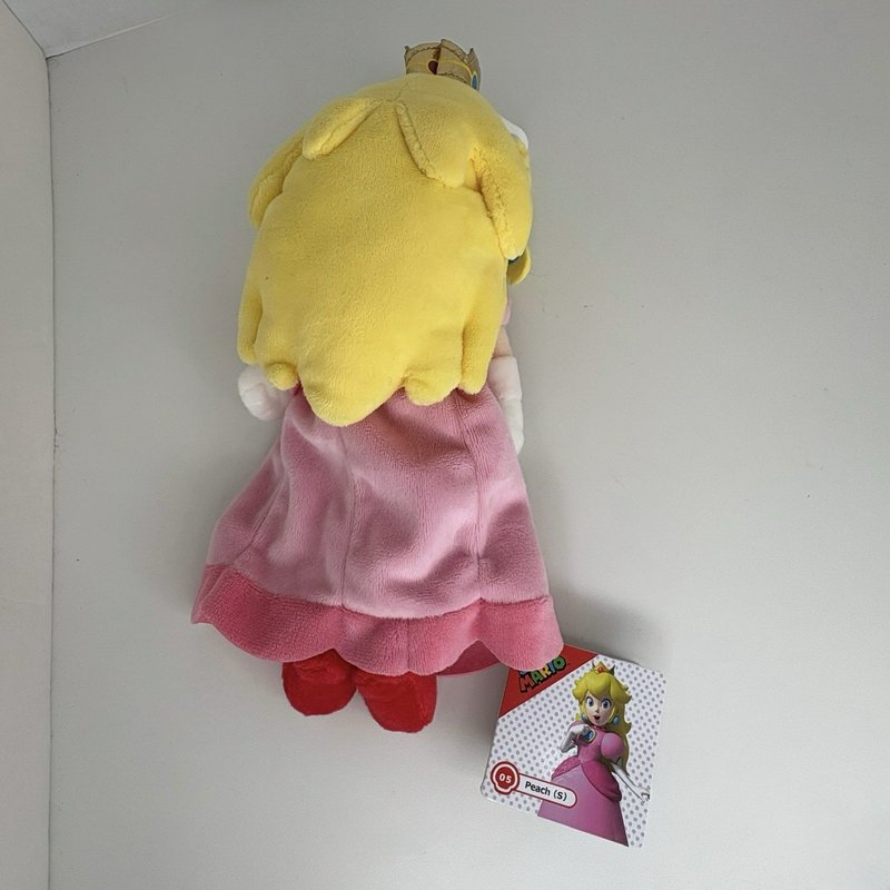 Princess Peach Plush Doll Super Mario Bros Nintendo w/ Hang Tag Pink Dress