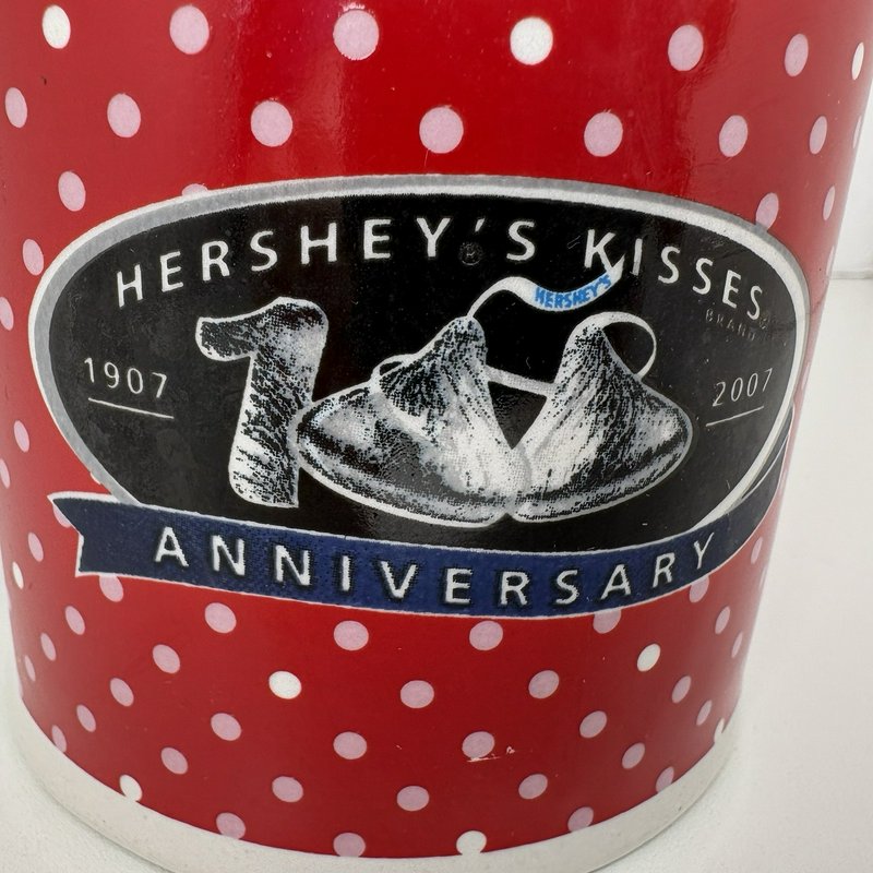 Hershey’s Kisses 100th Anniversary Mug I Love You Heart Red Polka Dot