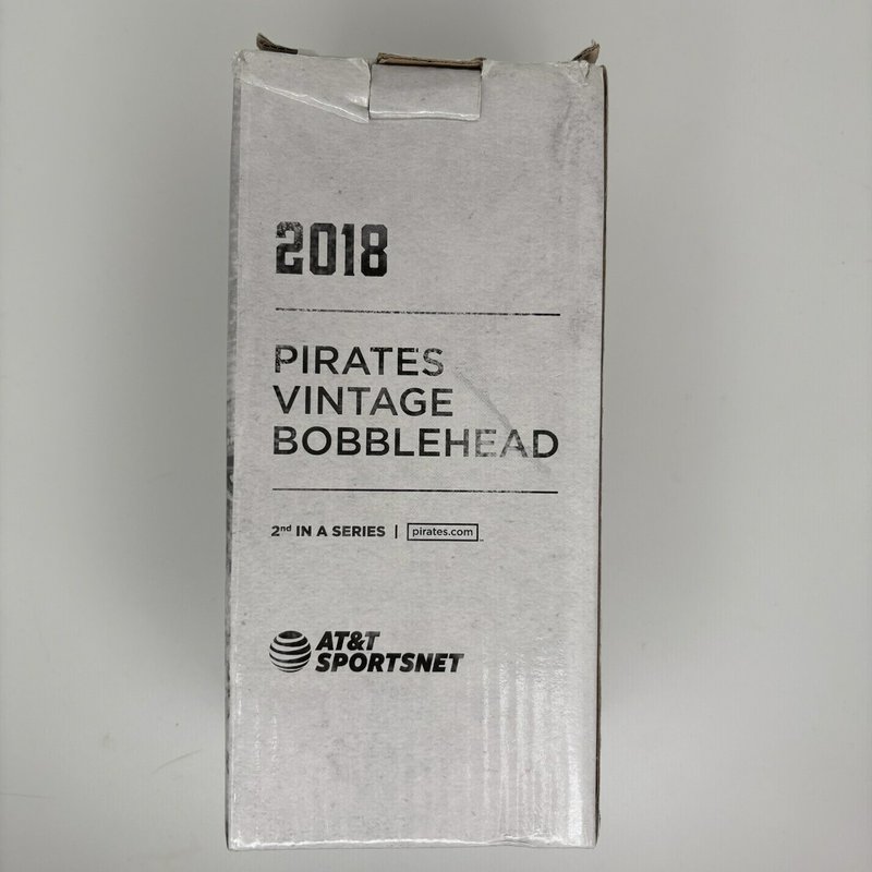 2018 Pittsburgh Pirates Vintage Style Bobblehead AT&T SportsNet Collectors Box