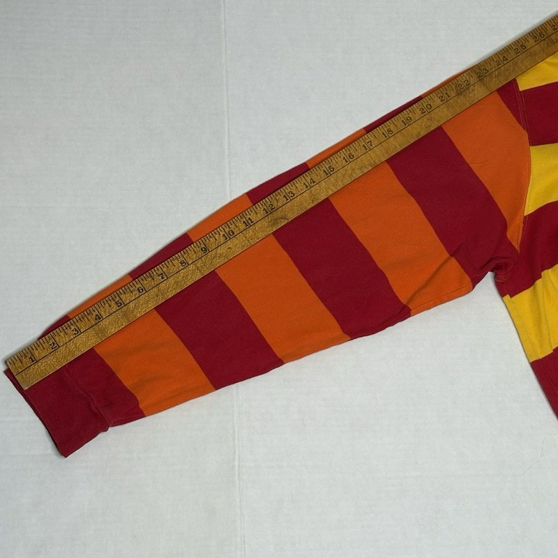 Vintage J.Crew Turtleneck Long Sleeve Shirt XL Bold Stripe USA Made 100% Cotton