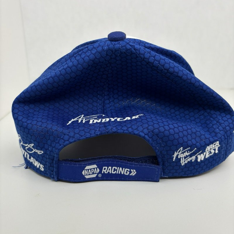 NAPA Racing NASCAR Team Hat Embroidered Driver Signatures Blue White Cap