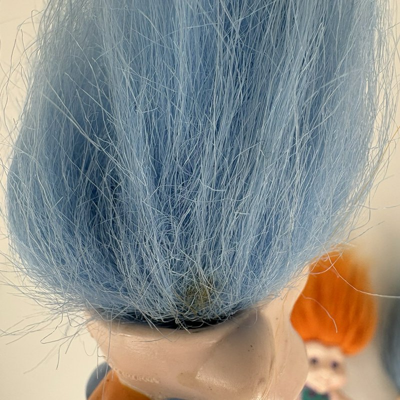 Vintage 1990s Applause Magic Trolls Lot of 3 + Russ Rainbow Troll Earrings