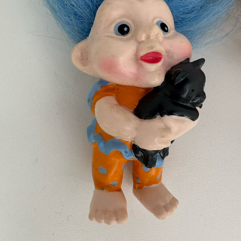 Vintage 1990s Applause Magic Trolls Lot of 3 + Russ Rainbow Troll Earrings