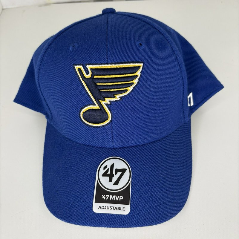 St. Louis Blues NHL 47 Brand MVP Adjustable Hat Royal Blue New w/ Tags