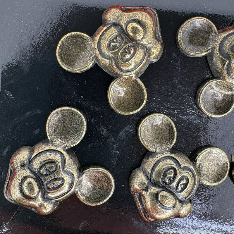 Vintage Disney Mickey Metal Shower Hooks 12pc Box + 10 Extra