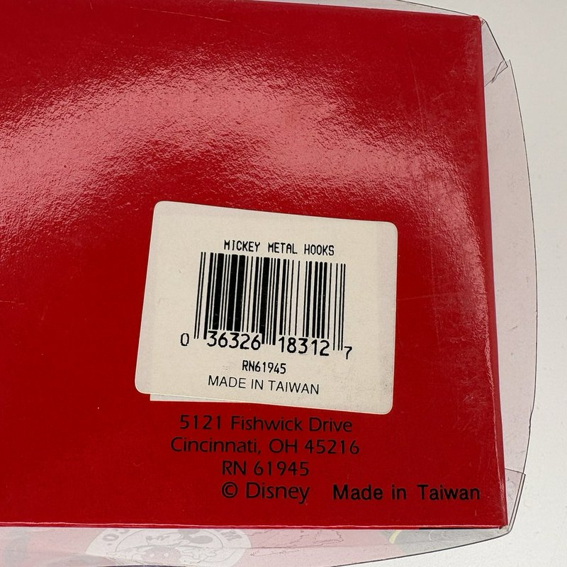 Vintage Disney Mickey Metal Shower Hooks 12pc Box + 10 Extra