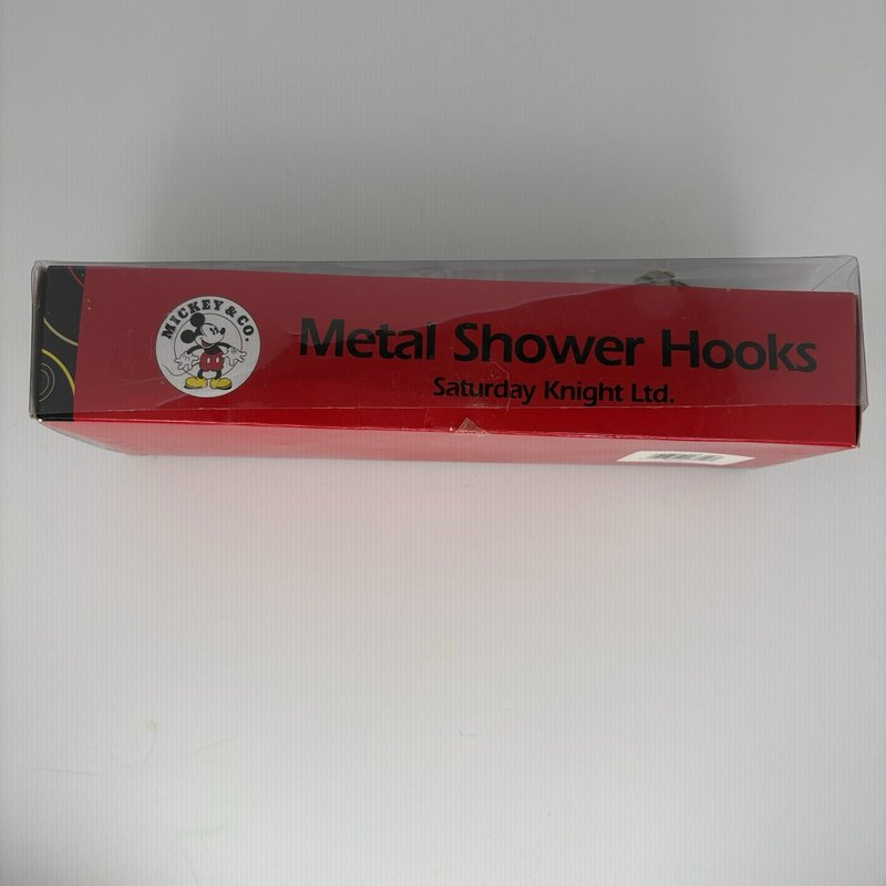 Vintage Disney Mickey Metal Shower Hooks 12pc Box + 10 Extra