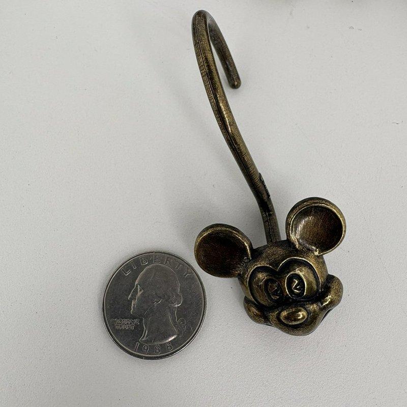 Vintage Disney Mickey Metal Shower Hooks 12pc Box + 10 Extra