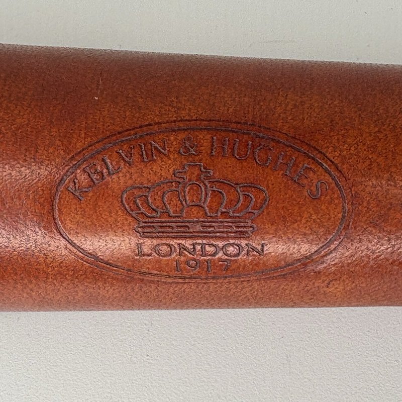 Kelvin & Hughes London 1917 Spyglass Telescope w/ Wood Glass Display Case