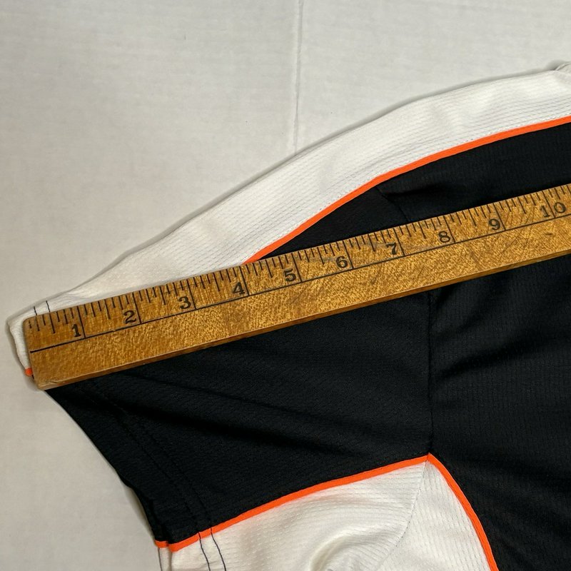 Puma Kids Soccer Jersey Youth Large Black Orange White Dry Cell V-Neck