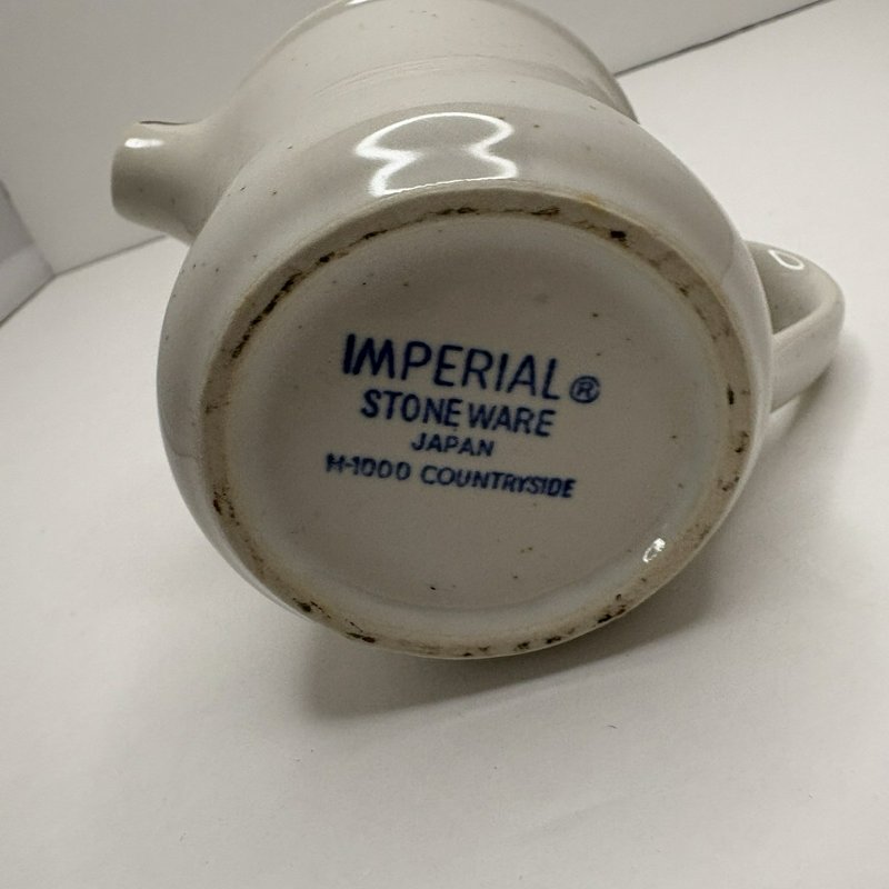 Imperial Stoneware H-1000 Countryside Creamer & Melting Bowl Japan