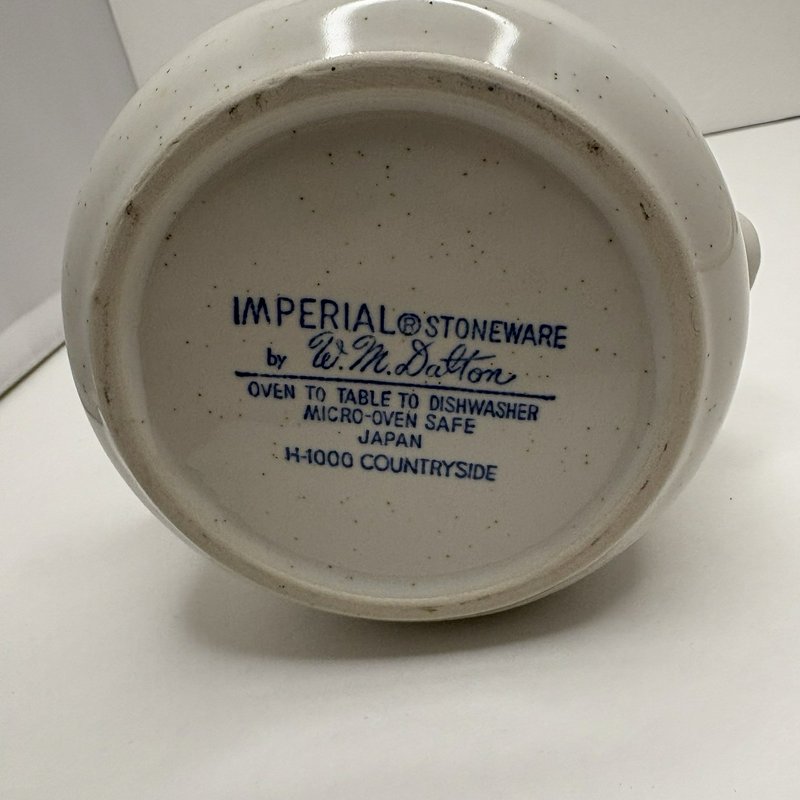 Imperial Stoneware H-1000 Countryside Creamer & Melting Bowl Japan