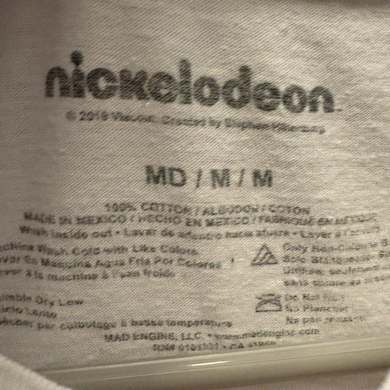 SpongeBob Krusty Krab White Graphic T Shirt Short Sleeve Adult Medium