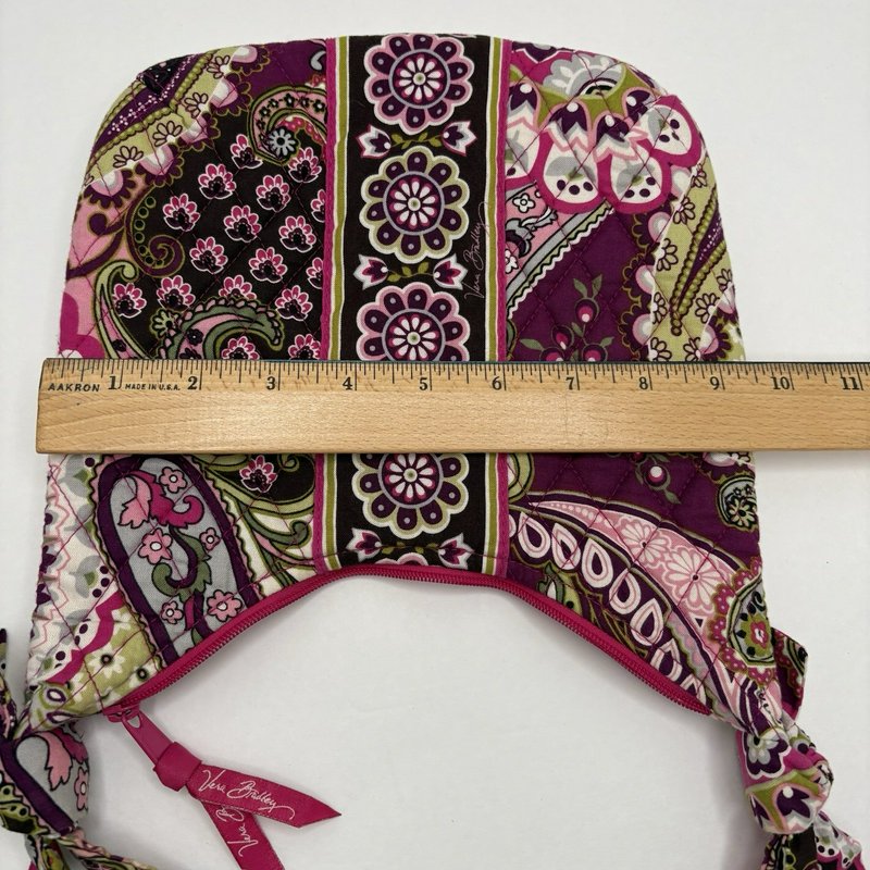 Vera Bradley Pink Paisley Quilted Shoulder Bag Knot Strap Zip Top