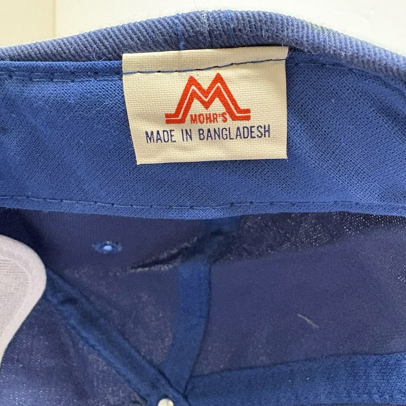 Vintage Cute Buns Snapback Hat Blue Graphic Rope Cap One Size