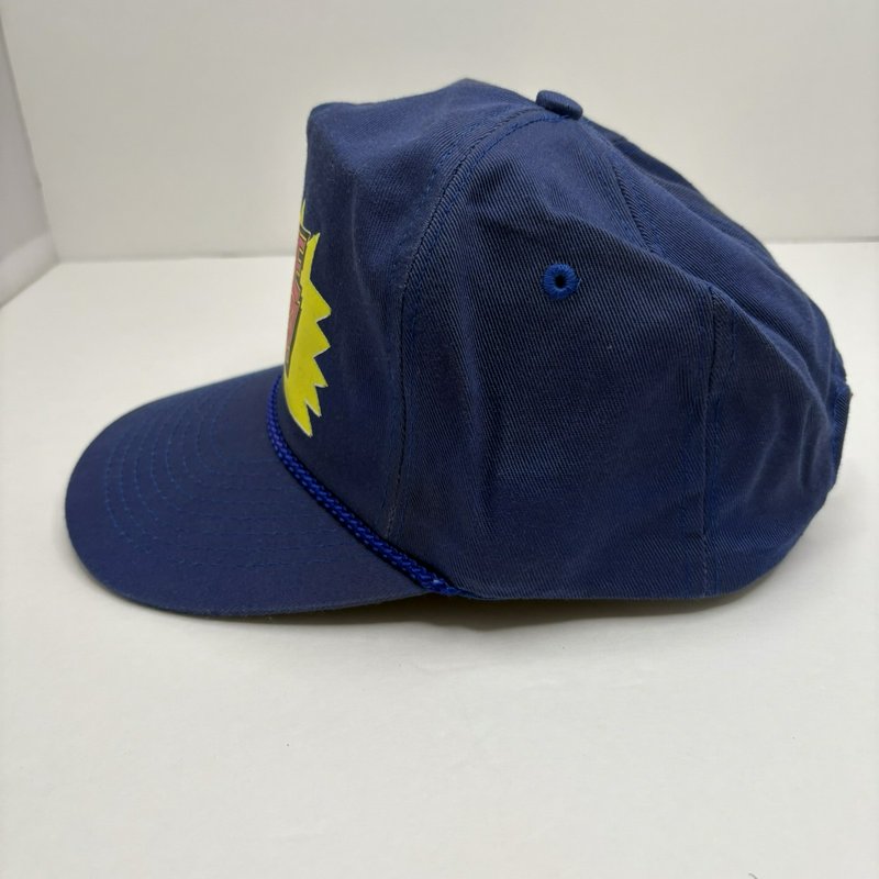 Vintage Cute Buns Snapback Hat Blue Graphic Rope Cap One Size