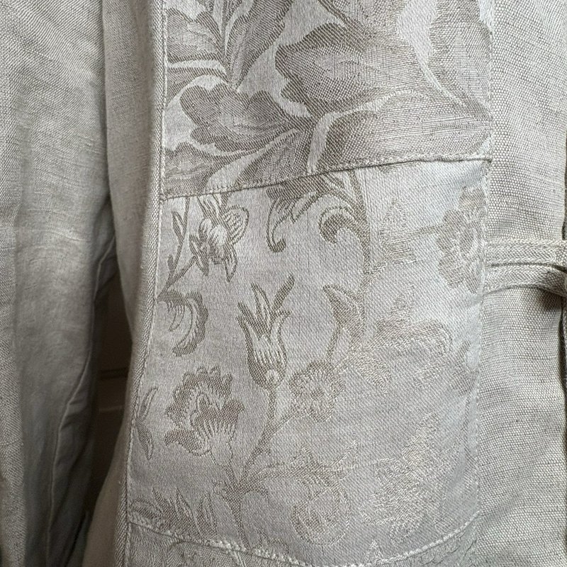 Coldwater Creek Linen Blend Mandarin Jacket – Women’s L Neutral Boho